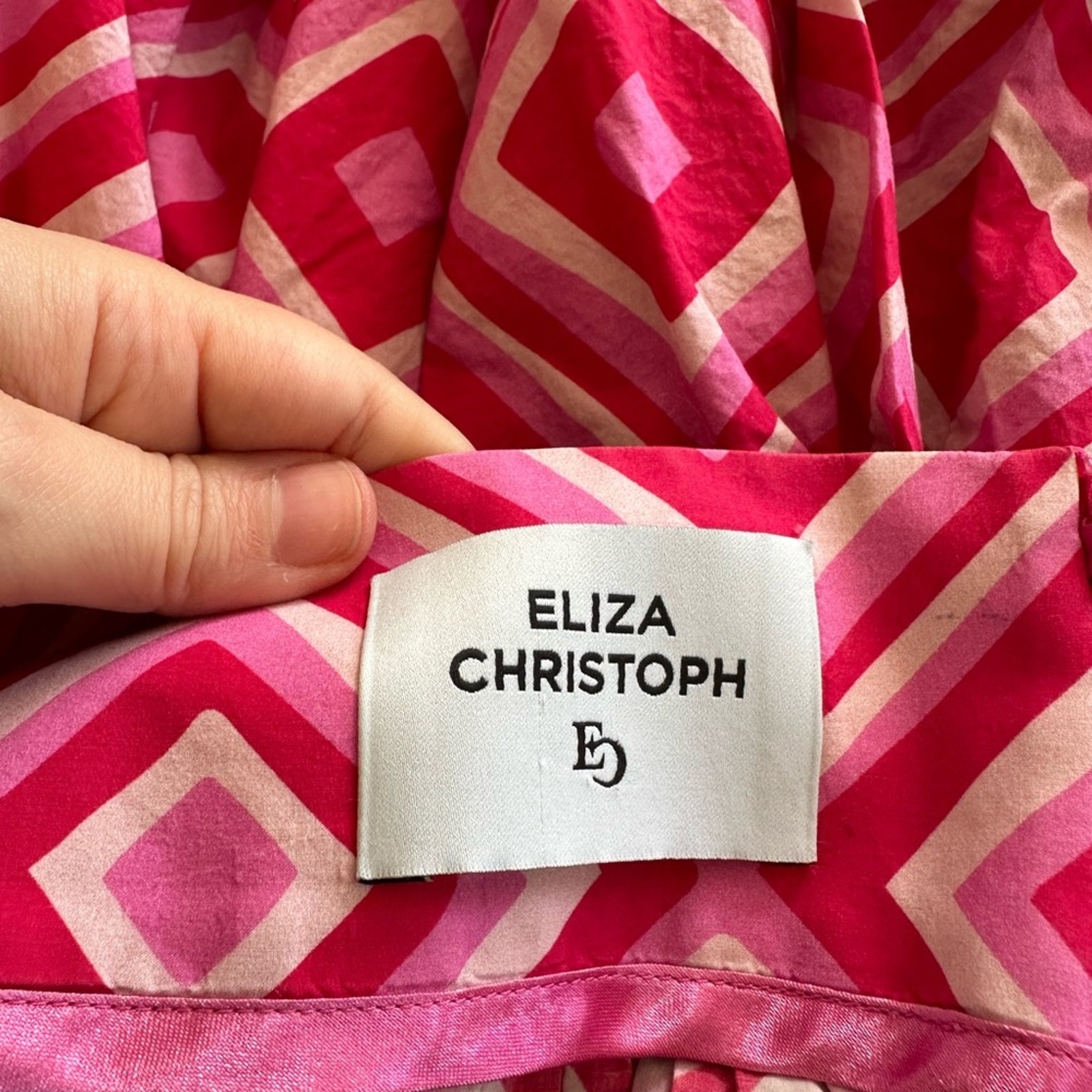 Eliza Christoph Njeri Geometric Poplin Skirt — image 3 of 8